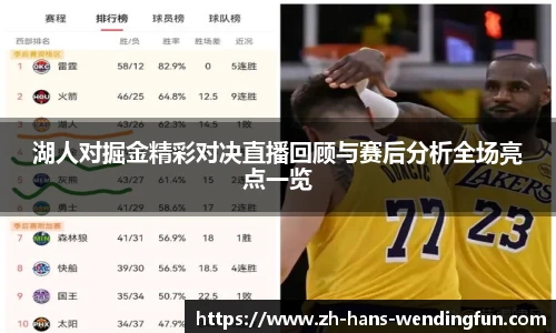 湖人对掘金精彩对决直播回顾与赛后分析全场亮点一览